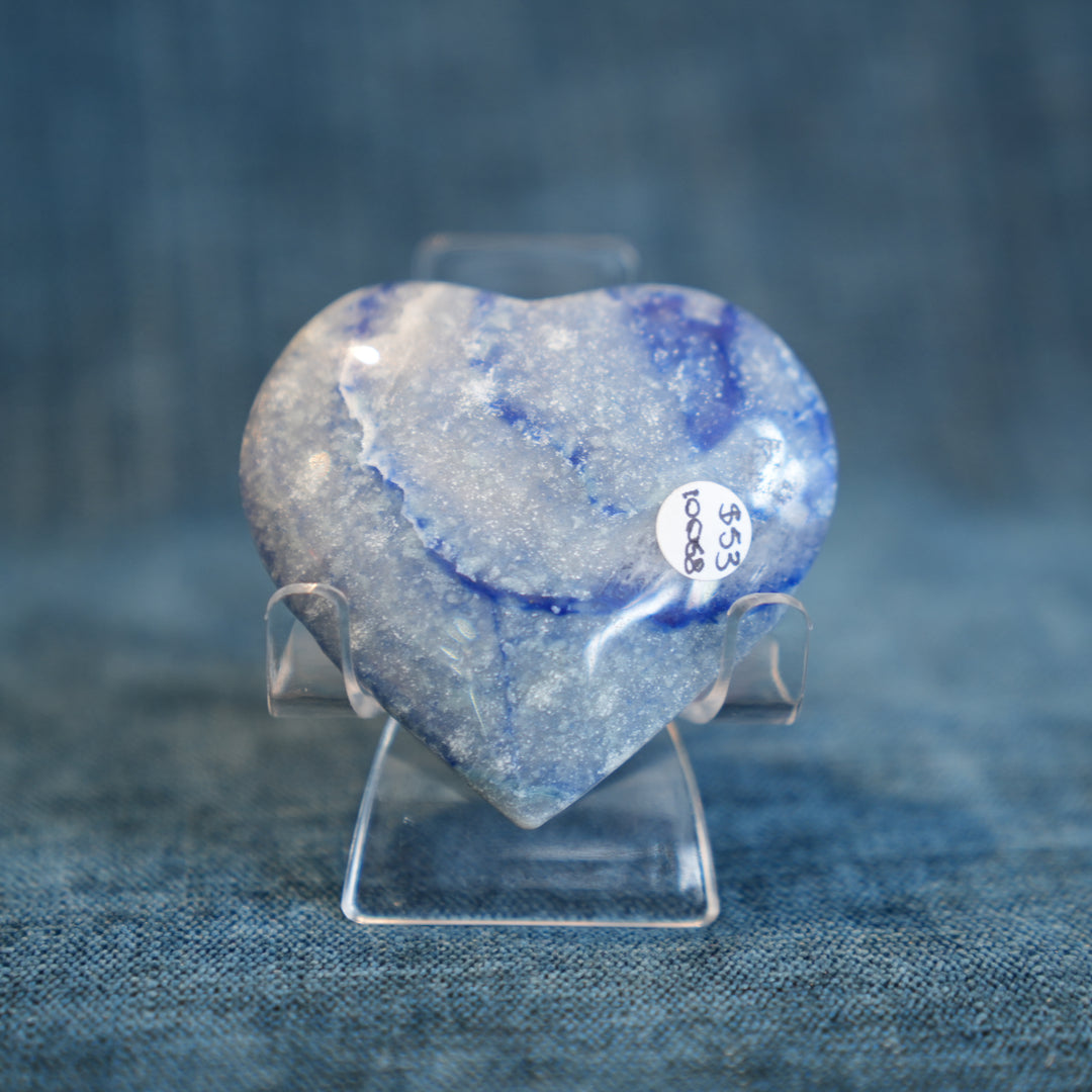 Blue Quartz Hearts