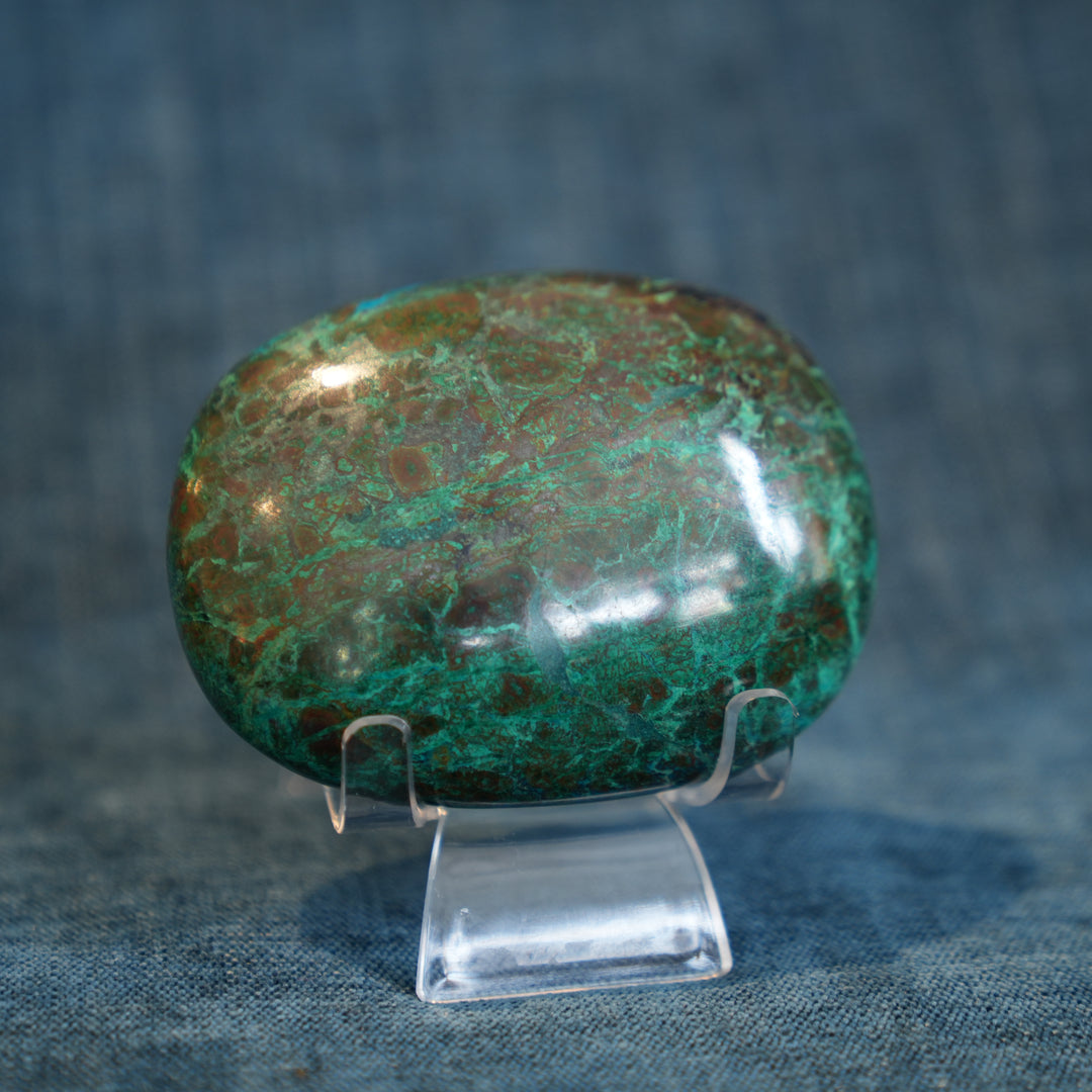 Chrysocolla Palm Stone (Large)