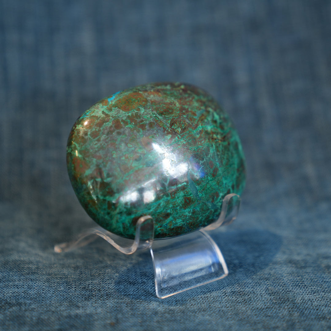 Chrysocolla Palm Stone (Large)