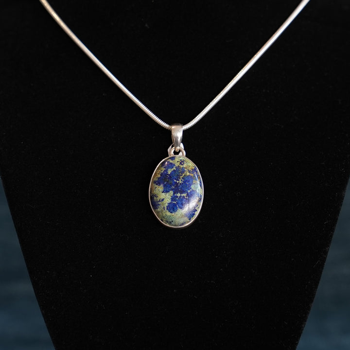 Azurite Pendant Sterling Silver